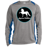 American Saddlebred ST361LS Long Sleeve Heather Colorblock Performance Tee