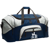 TURNIN AND BURNIN BARREL RACING (white) 4HORSE BG99 Colorblock Sport Duffel