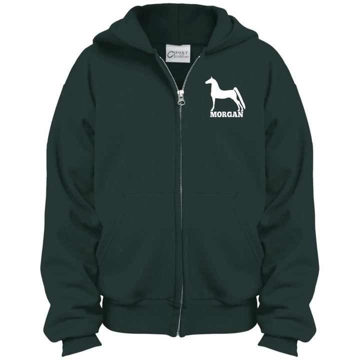 Morgan PC90YZH Youth Full Zip Hoodie