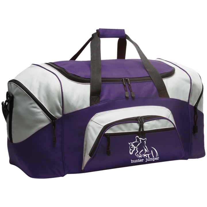 HUNTER JUMPER STYLE 1 (WHITE) 4HORSE BG99 Colorblock Sport Duffel