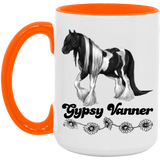 GYPSY VANNER 4HORSE (BLACK LETTERS) AM15OZ 15oz. Accent Mug