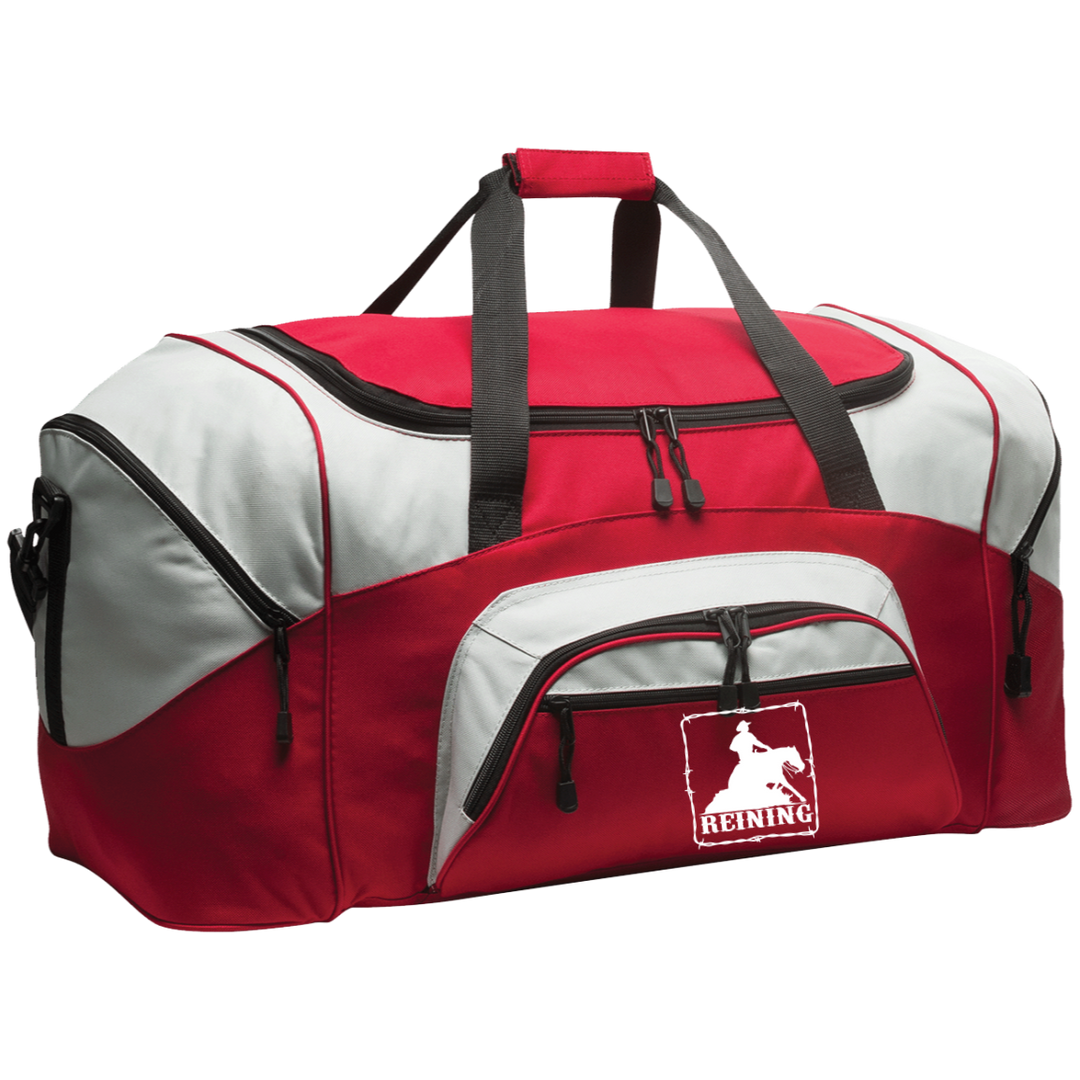REINING STYLE 1 (WHITE) 4HORSE BG99 Colorblock Sport Duffel