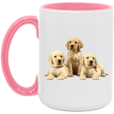 YELLOW LAB PUPS 1 AM15OZ 15oz. Accent Mug