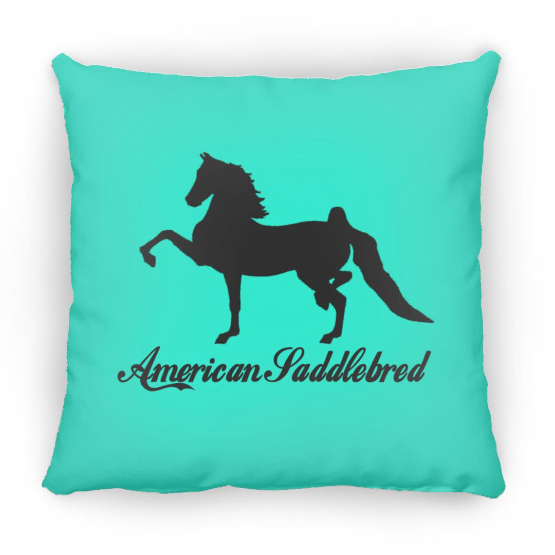 American Saddlebred 2 (black) ZP14 Small Square Pillow