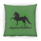 American Saddlebred 2 (black) ZP18 Large Square Pillow