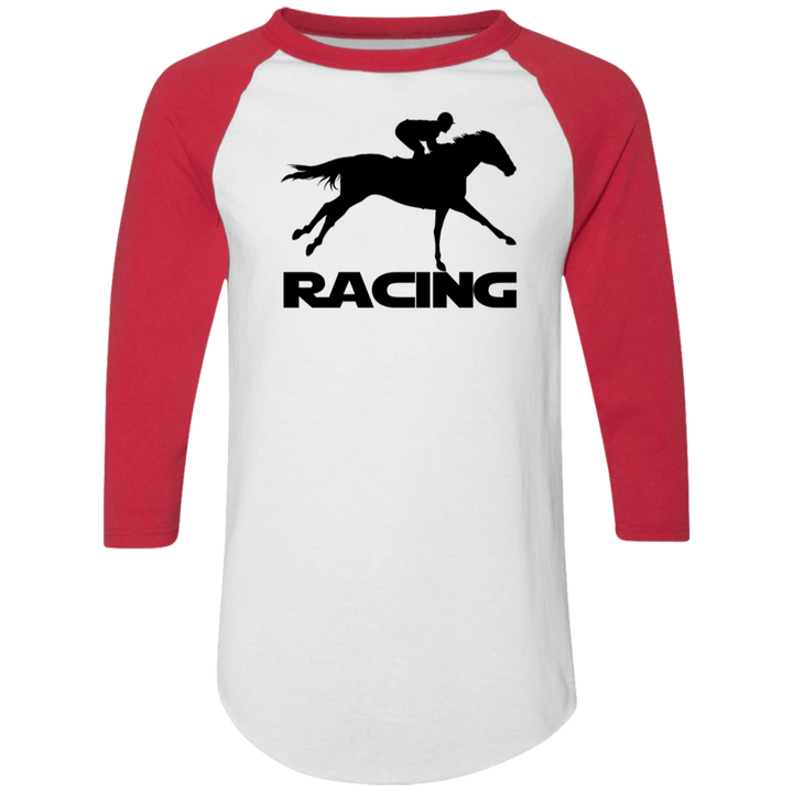 RACING (BLACK) 4HORSE 4420 Colorblock Raglan Jersey