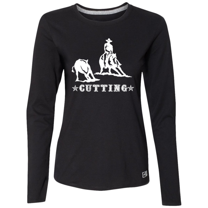 CUTTING STYLE 1 (white) 4HORSE 64LTTX Ladies’ Essential Dri-Power Long Sleeve Tee