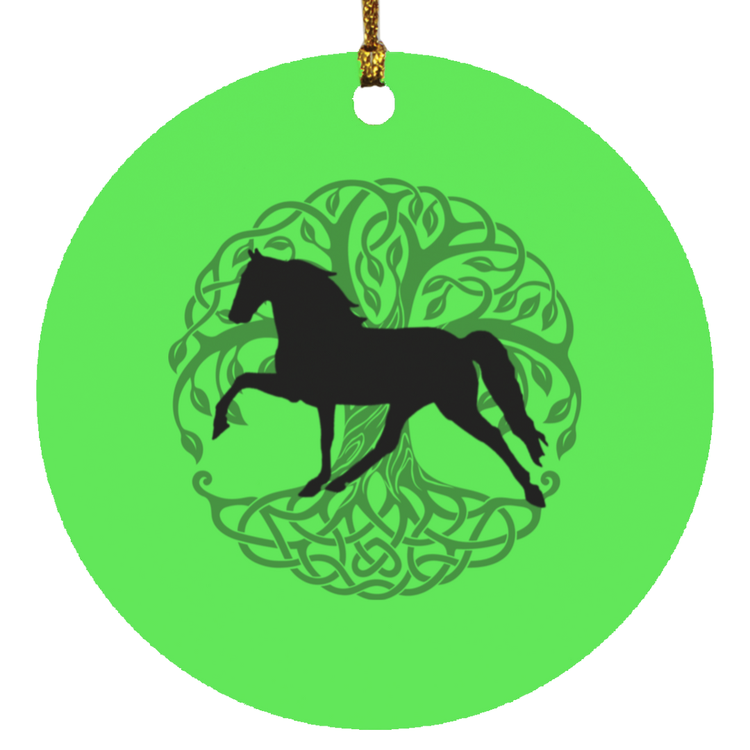 Tennessee Walking Horse PLEASURE TREE OF LIFE SUBORNC Circle Ornament