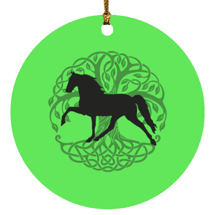 Tennessee Walking Horse PLEASURE TREE OF LIFE SUBORNC Circle Ornament