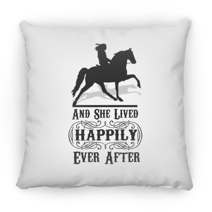 HAPPILY EVER AFTER (TWH Pleasure) Blk ZP14 Small Square Pillow