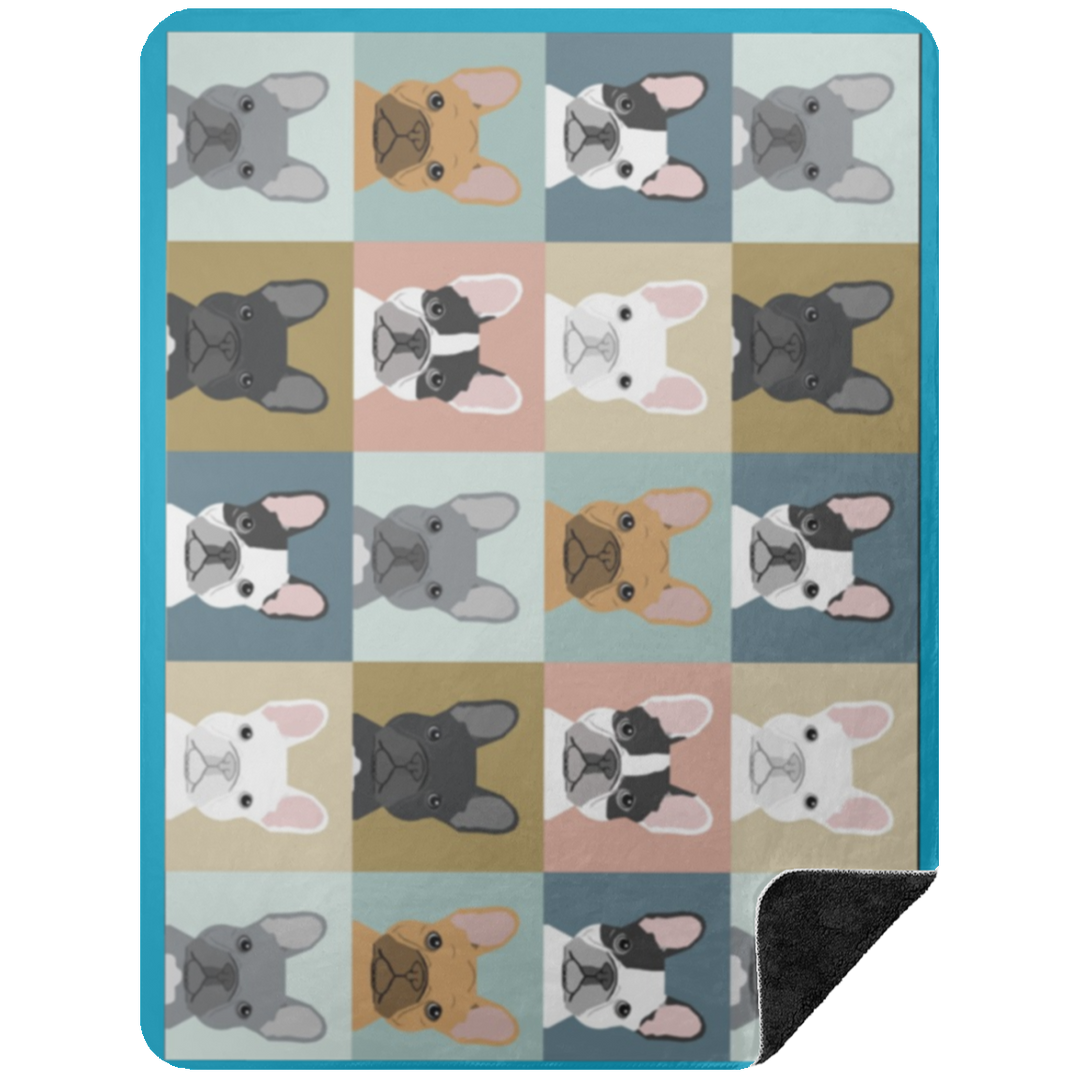 FRENCHIE BLANKET 2 BSHL Premium Black Sherpa Blanket 60x80