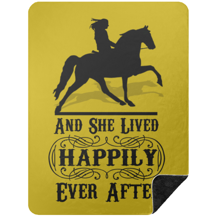 SHE LIVED HAPPILY EVER AFTER BLANKET TWH PLEASURE BSHL Premium Black Sherpa Blanket 60x80