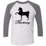 HACKNEY DESIGN 1 (black) 4HORSE NL6051 Tri-Blend 3/4 Sleeve Raglan T-Shirt