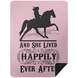 SHE LIVED HAPPILY EVER AFTER BLANKET TWH PLEASURE BSHL Premium Black Sherpa Blanket 60x80