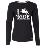 I RIDE AN AMERICAN SADDLEBRED (WHITE) 64LTTX Ladies’ Essential Dri-Power Long Sleeve Tee