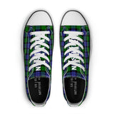 NASHVILLE BRAND GREEN AND BLUE PLAID Classic Low Top Canvas Shoes