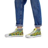 NASHVILLE BRAND SUNFLOWER ART High-Top Canvas Shoes