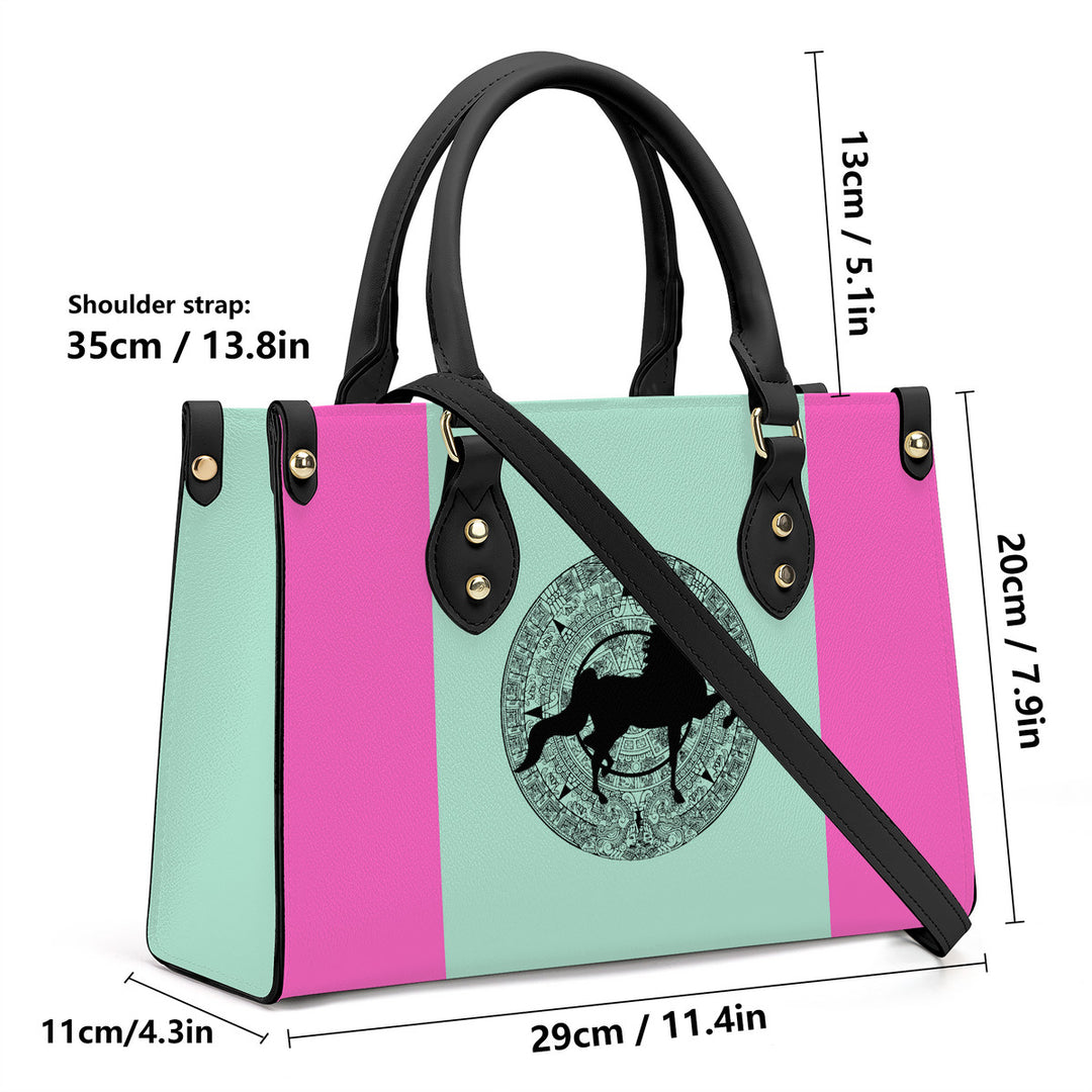 AMERICAN SADDLEBRED PINK AND MINT Luxury Women PU Tote Bag