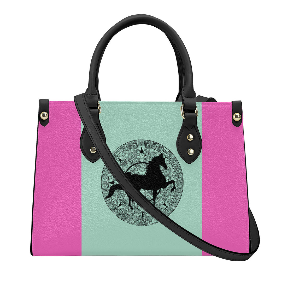 AMERICAN SADDLEBRED PINK AND MINT Luxury Women PU Tote Bag