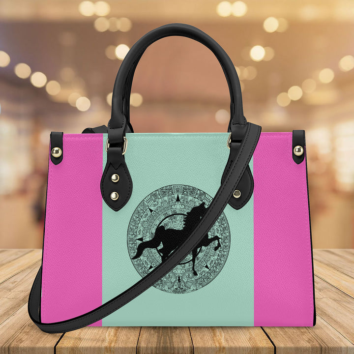 AMERICAN SADDLEBRED PINK AND MINT Luxury Women PU Tote Bag