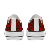 NASHVILLE BRAND RED PLAID Classic Low Top Canvas Shoes
