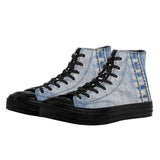 NASHVILLE BRAND BLUE JEAN FADE High Top Canvas Shoes - Black