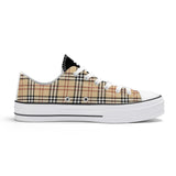 NASHVILLE BRAND BURBURY Classic Low Top Canvas Shoes - White