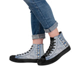 NASHVILLE BRAND BLUE JEAN FADE High Top Canvas Shoes - Black