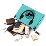 SADDLEBRED AZTEC SEASIDE BLUE Luxury Women PU Tote Bag - Black