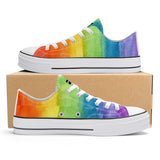NASHVILLE BRAND PAINTED RAINBOW  Classic Low Top Canvas Shoes