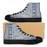 NASHVILLE BRAND BLUE JEAN FADE High Top Canvas Shoes - Black