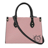 SADDLEBRED NATURAL PINK Luxury Women PU Tote Bag - Black Piping