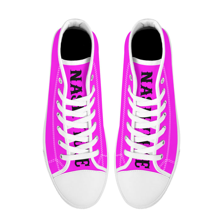 NASHVILLE BRAND NEON PINK High-Top Canvas Shoes