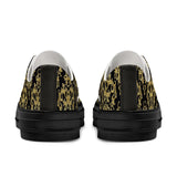 NASHVILLE BRAND BLACK DAMASK Unisex Classic Low Top Canvas Shoes - Black