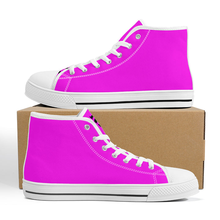 NASHVILLE BRAND NEON PINK High-Top Canvas Shoes