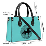 SADDLEBRED AZTEC SEASIDE BLUE Luxury Women PU Tote Bag - Black