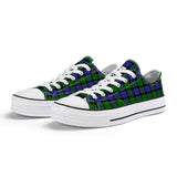NASHVILLE BRAND GREEN AND BLUE PLAID Classic Low Top Canvas Shoes
