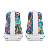 NASHVILLE BRAND HEART GRAFFITI  High-Top Canvas Shoes