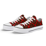 NASHVILLE BRAND RED PLAID Classic Low Top Canvas Shoes