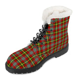 NASHVILLE BRAND RED TARTAN Faux Fur Synthetic Leather Boot