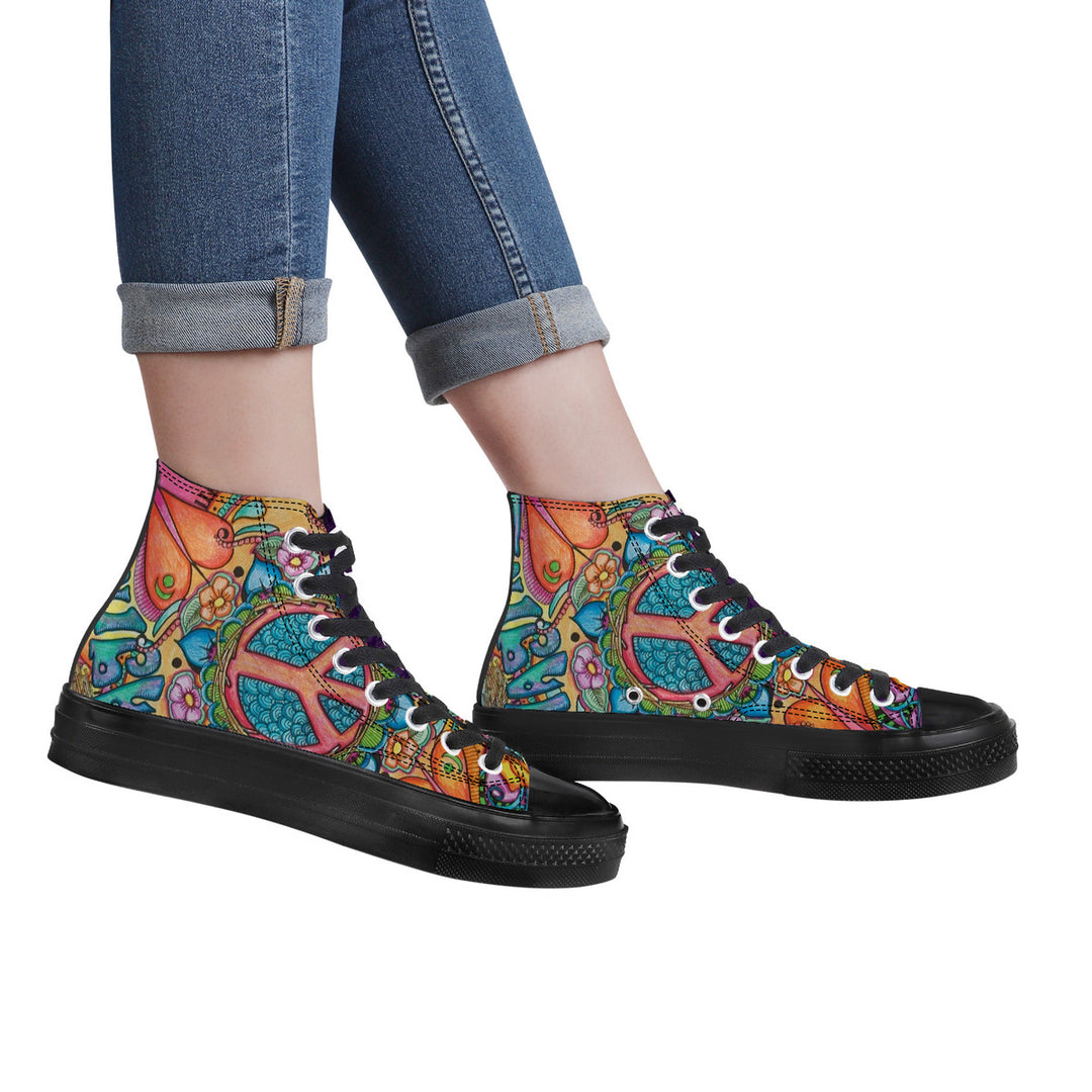 NASHVILLE BRAND IMAGINE High Top Canvas Shoes - Black