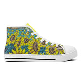 NASHVILLE BRAND SUNFLOWER ART High-Top Canvas Shoes
