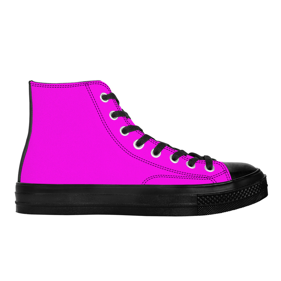 NASHVILLE BRAND NEON CONFUSED High Top Canvas Shoes - Black