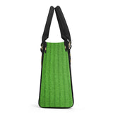 Tennessee Walking Horse Pleasure Green Ribbed Luxury Women PU Tote Bag - Black