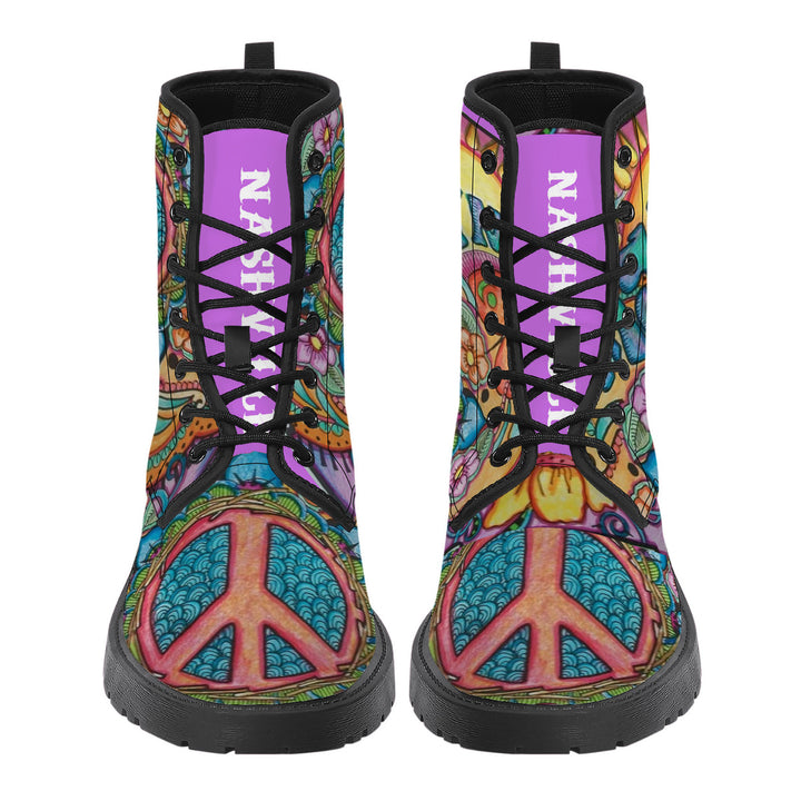 NASHVILLE BRAND Synthetic Leather Boots
