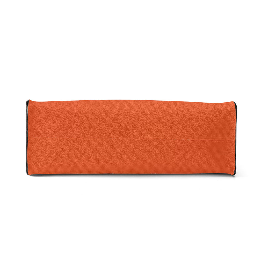 SADDLEBRED RIO ORANGE CHECK Luxury Women PU Tote Bag - Black