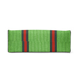 Tennessee Walking Horse Pleasure Green Ribbed Luxury Women PU Tote Bag - Black