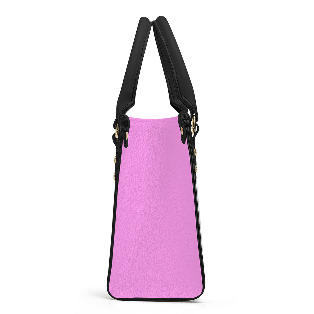 SADDLEBRED AZTEC PINK ARGYLE  Luxury Women PU Tote Bag - Black