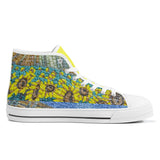 NASHVILLE BRAND SUNFLOWER ART High-Top Canvas Shoes