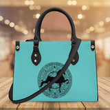 SADDLEBRED AZTEC SEASIDE BLUE Luxury Women PU Tote Bag - Black